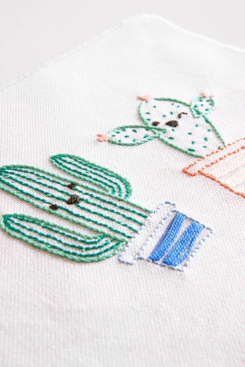 DMC Borduurpakket Perlé | 3D effect | Smiling cactus | Volwassen | DIY kit | Borduren | MAIA Creative